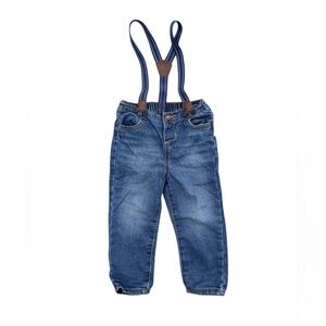 Osh Kosh B'Gosh Toddler Jeans with Removable Suspenders Size 24 Months 2T